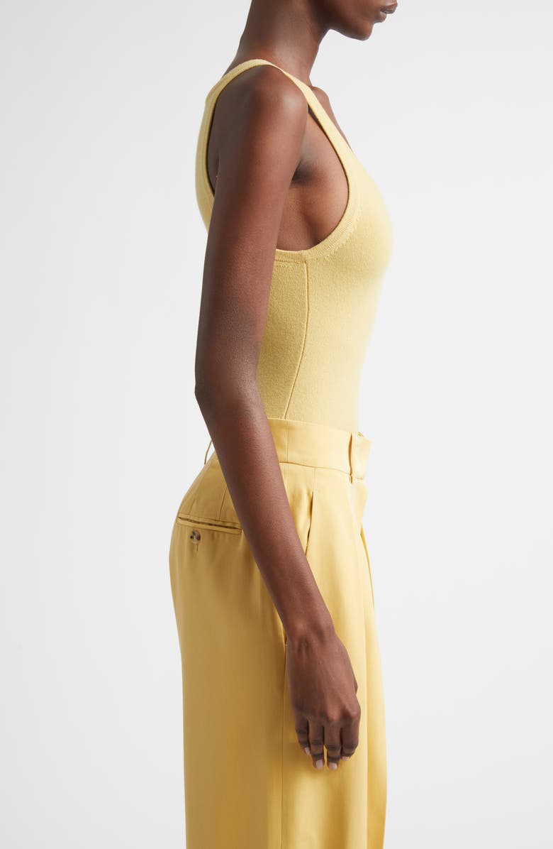Michael Kors Collection Cashmere Blend Tank Bodysuit, Alternate, color, Palomino