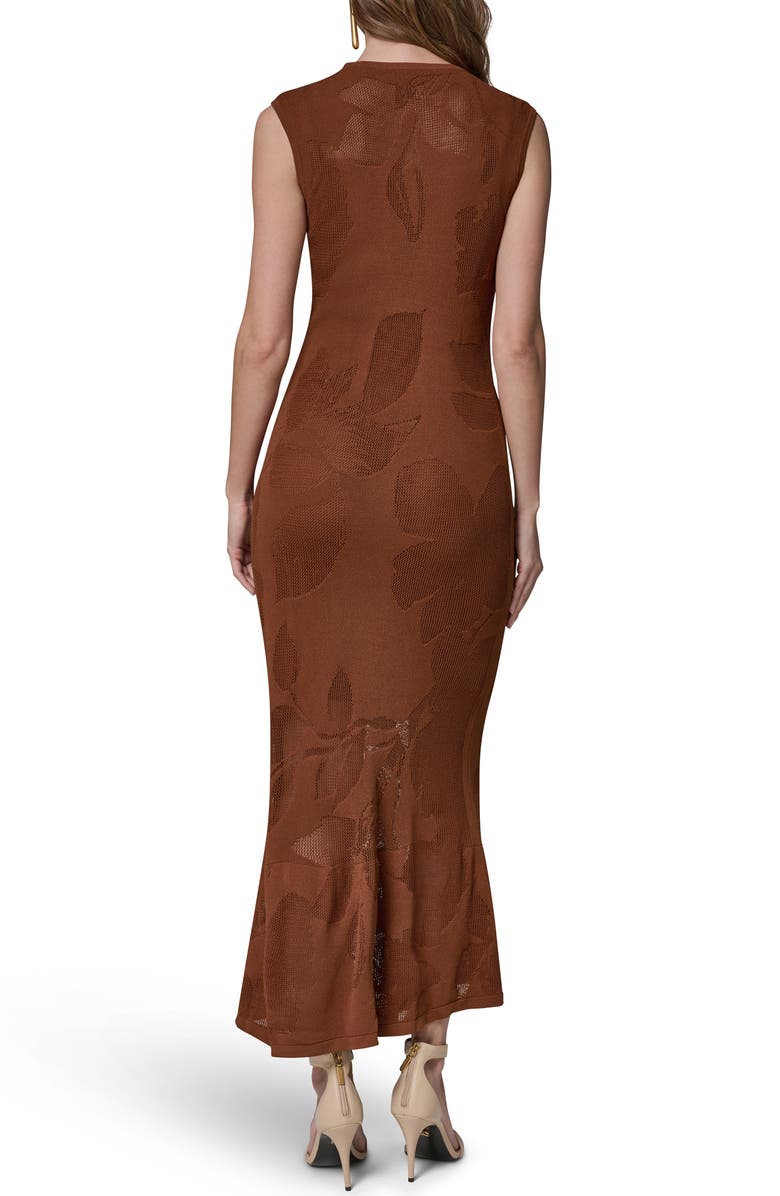 Donna Karan New York Floral Jacquared Sleeveless Dress, Alternate, color, 