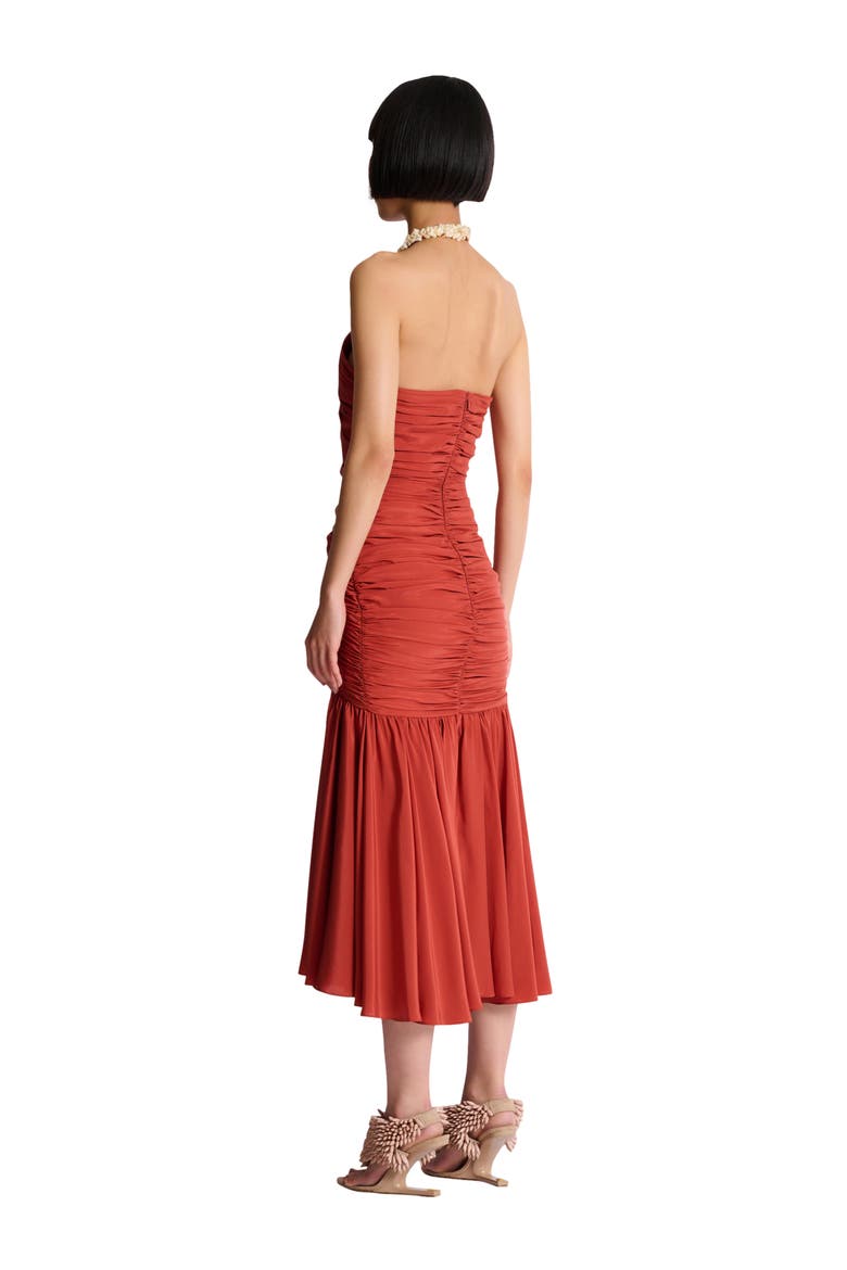 Crepe shell dress, Alternate, color, red