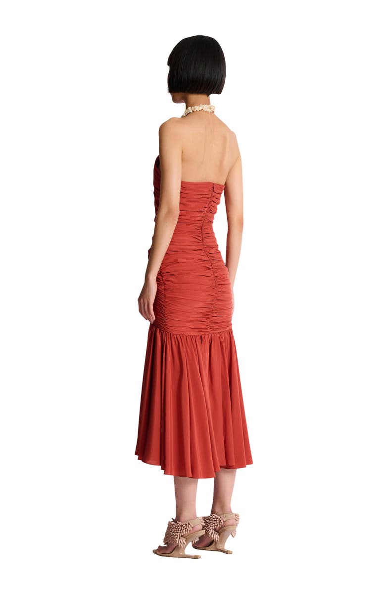 Balmain Crepe shell dress, Alternate, color, Red
