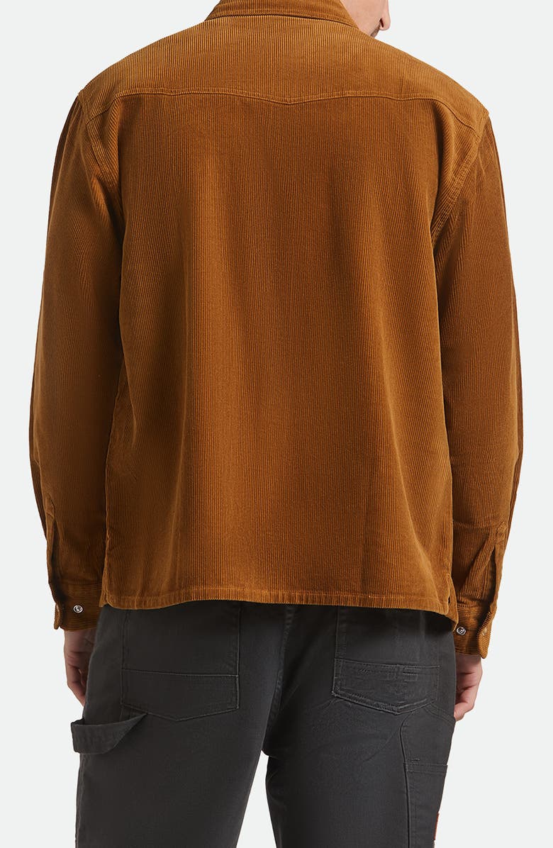 Brixton New West Relaxed Corduroy Snap-Up Overshirt, Alternate, color,