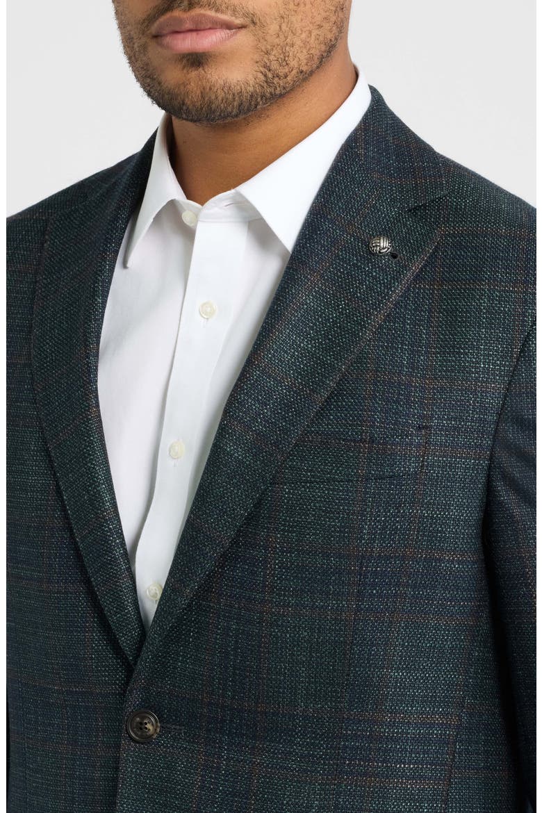 McAllen Wool & Silk Sport Coat, Alternate, color, DARK OLIVE