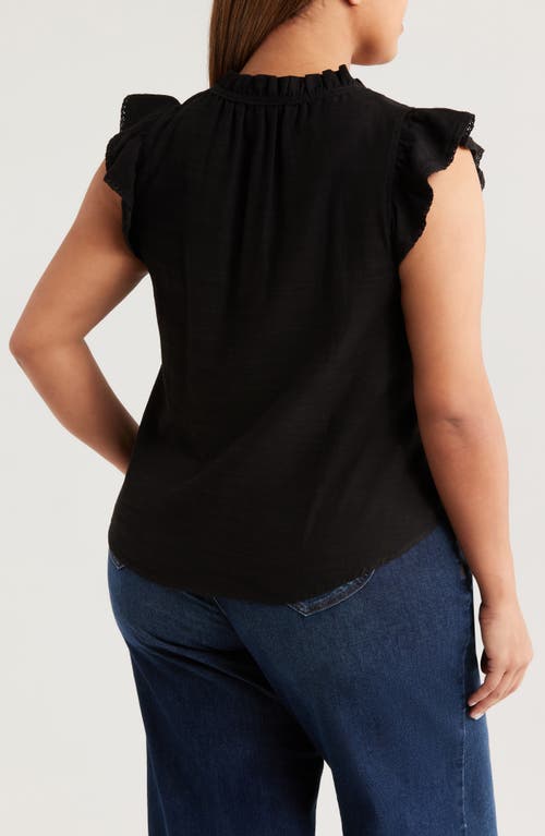Wit & Wisdom Flutter Sleeve Jersey Top