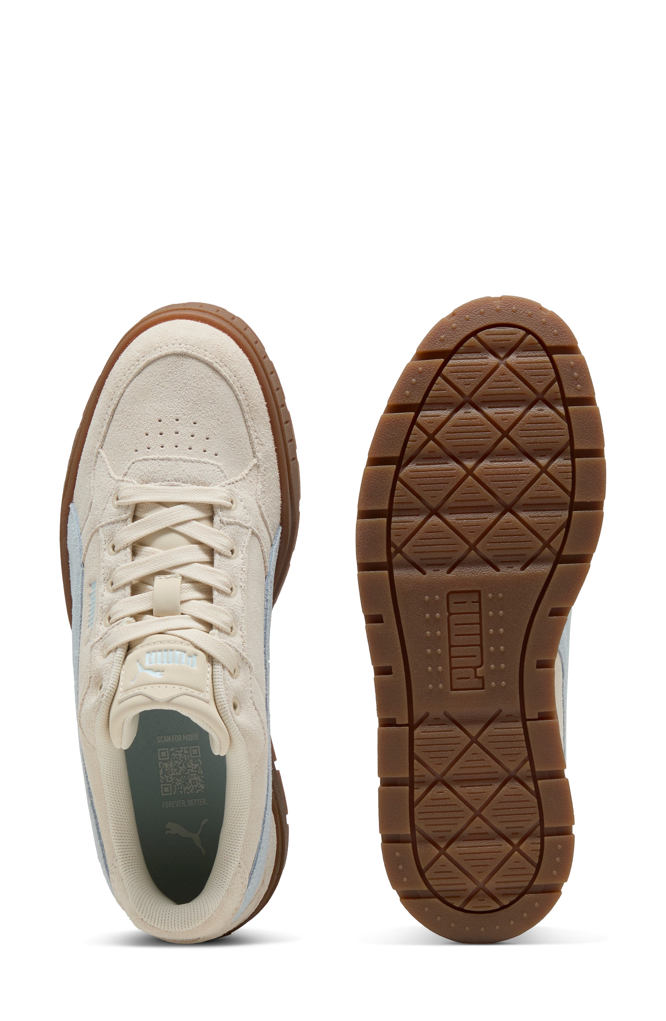 PUMA Karmen II Idol Platform Sneaker, Alternate, color, Alpine Snow/ Sea Glass