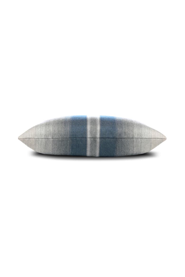 Ombre Stripe Indoor & Outdoor Woven Accent Pillow, Alternate, color, Indigo