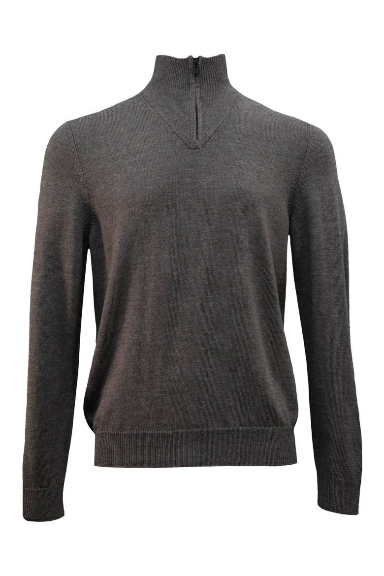 Quest Fully Fashioned Quarter-zip Merino Sweater, Alternate, color, Olive Twist