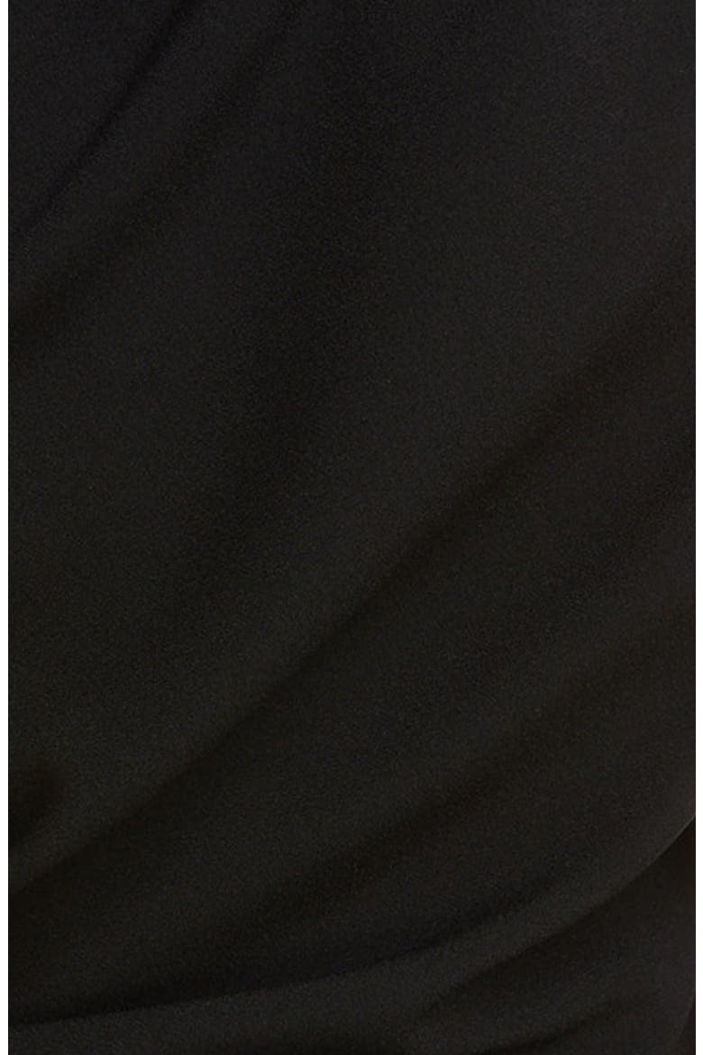 Bow Detail One Shoulder Minidress, Alternate, color, NOIR
