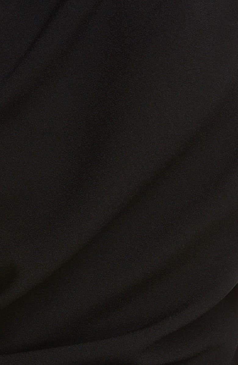 Saint Laurent Bow Detail One Shoulder Minidress, Alternate, color, 