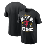 Nike Men's Black Indiana Hoosiers College Football Playoff 2025 National Champions Locker Room Replica T-Shirt