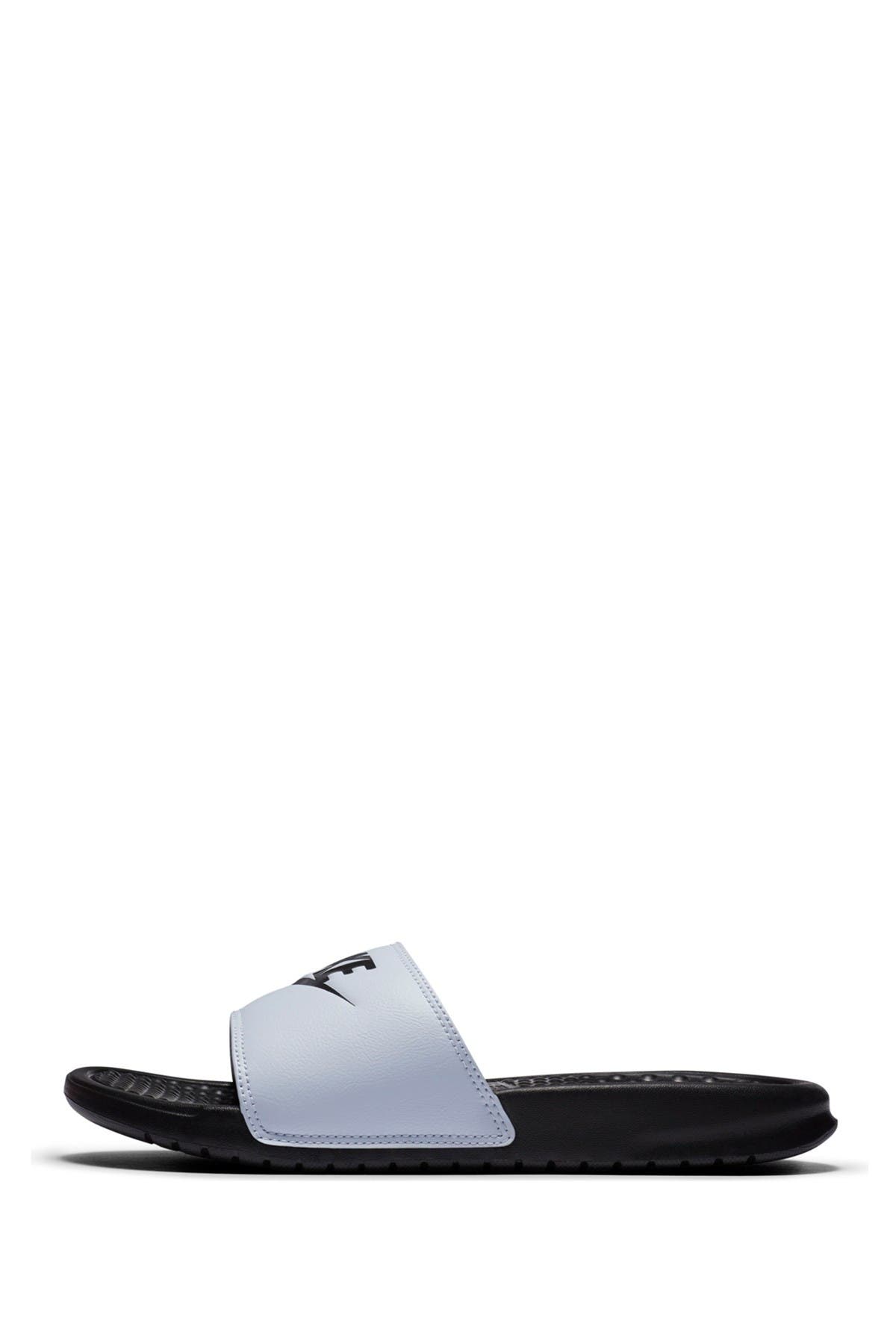 Benassi Slide Sandal, Alternate, color, BLACK/BLACK-GHOST