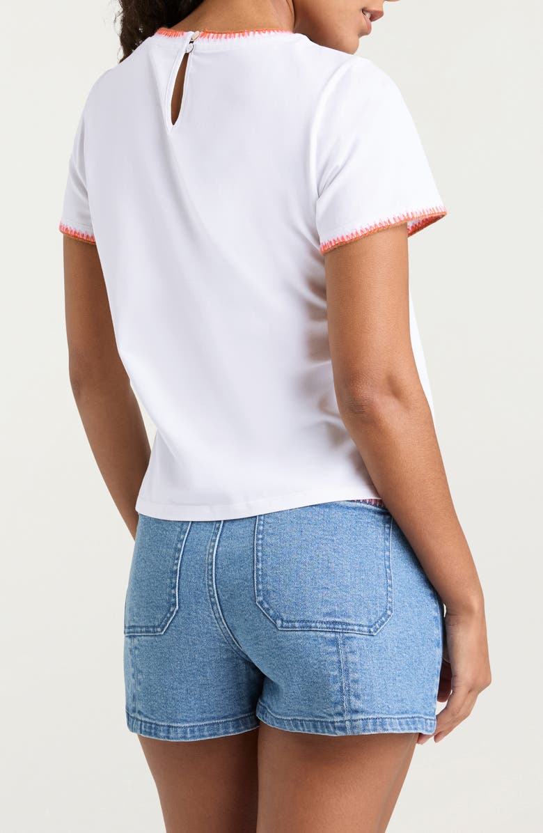 Cinq à Sept Stitch Stretch Cotton Shrunken Top, Alternate, color,