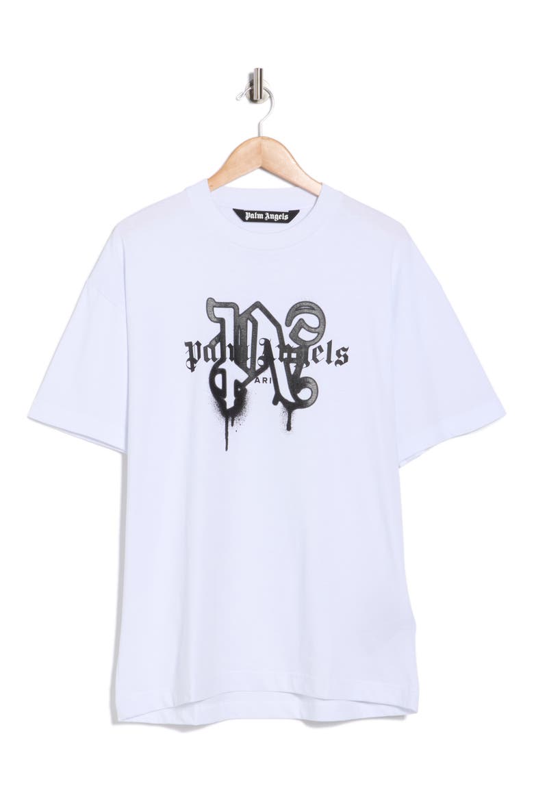 Logo Graphic T-Shirt, Alternate, color, WHITE BLACK