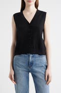 Mavi Jeans Button Front Cotton Sweater Vest