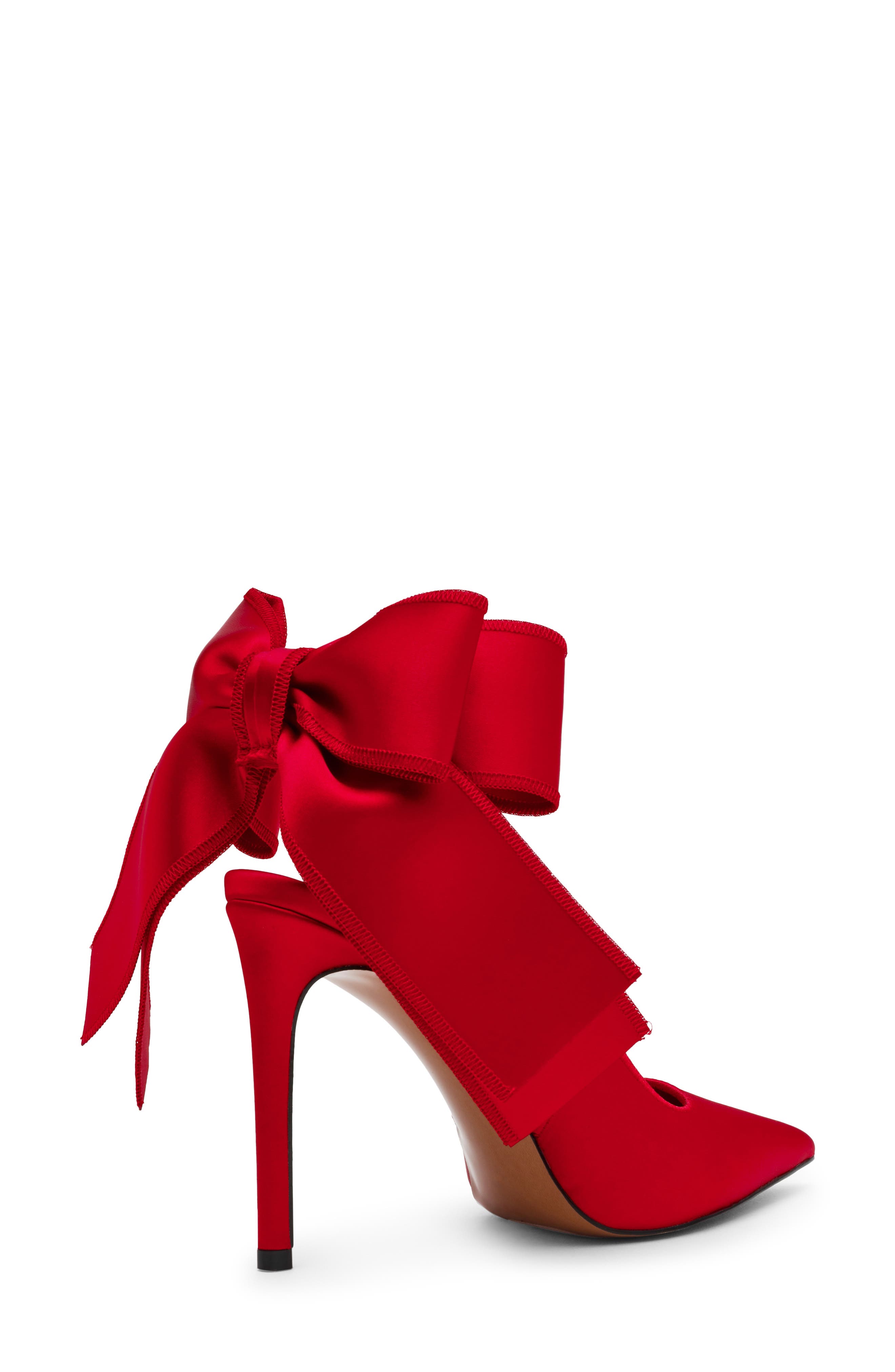Steve Madden Teacup Slingback Pointed Toe Pump, Alternate, color, Red Satin