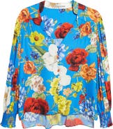 Alice + Olivia Serena Floral Button-Up Top