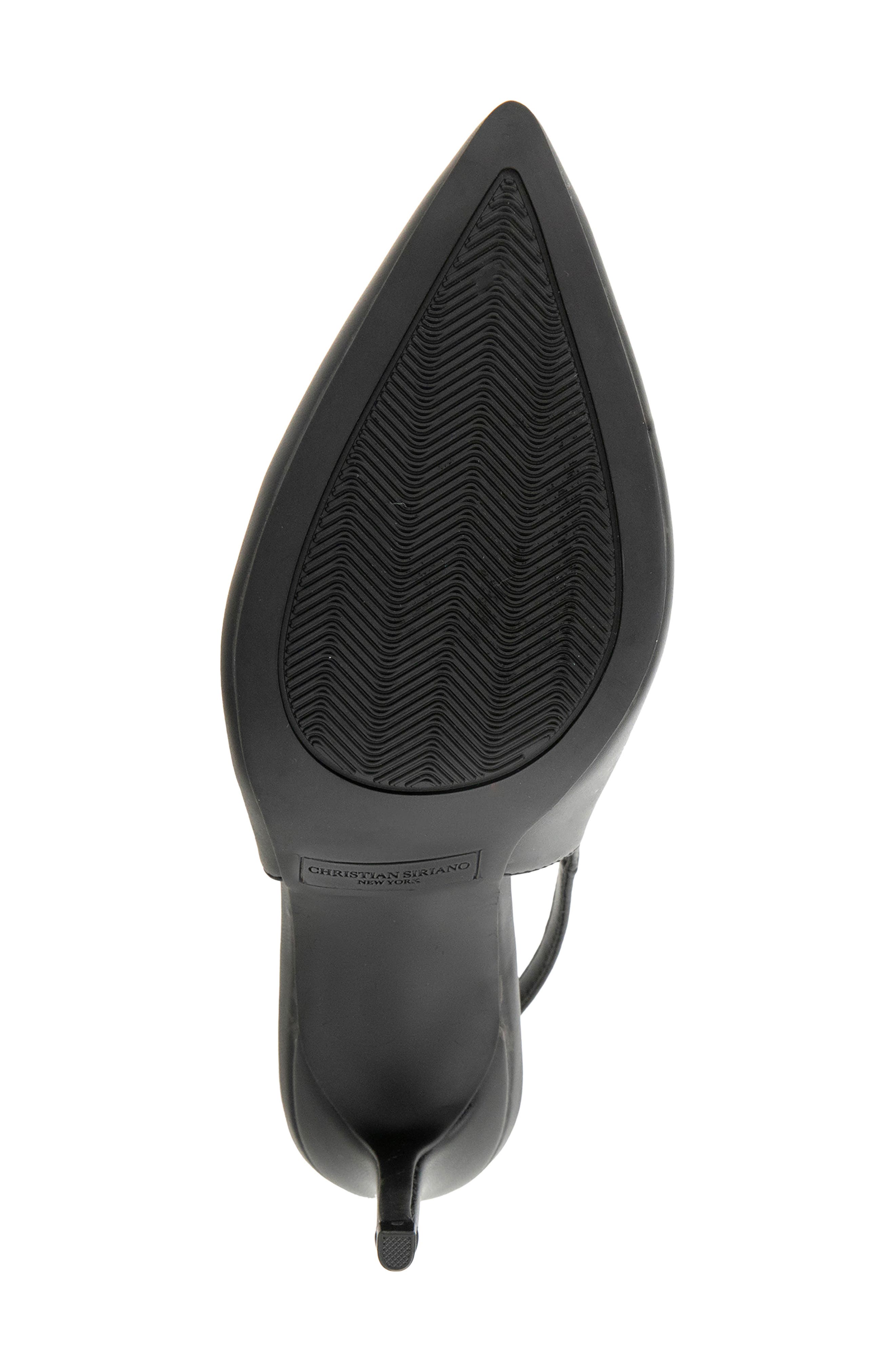 Barlix Pointed Toe Slingback Pump, Alternate, color, BLACK PU