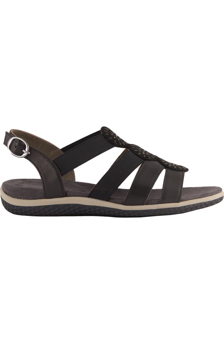 David Tate Quilt Slingback Sandal, Alternate, color, Black Nappa