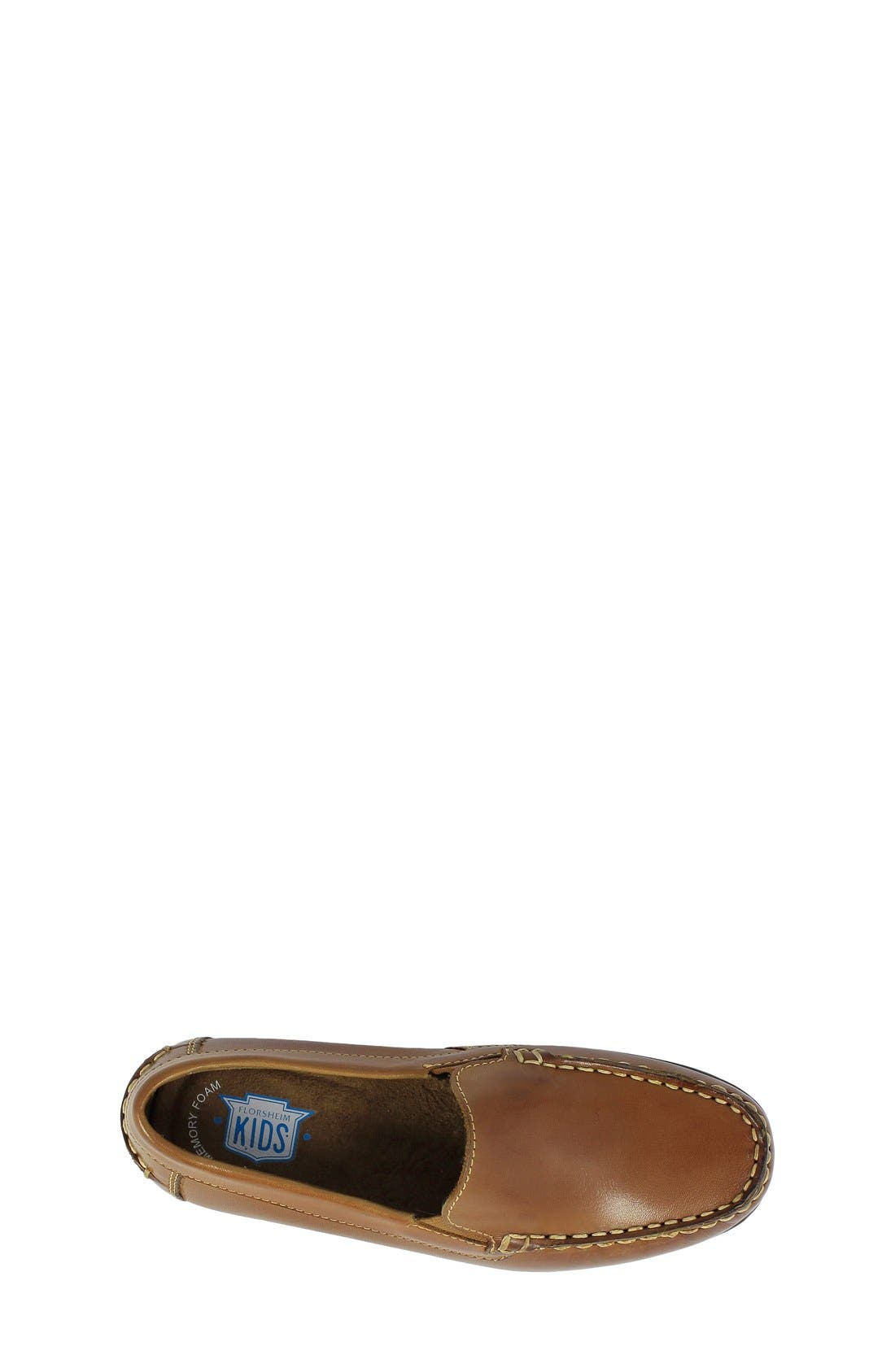 Florsheim Kids' Jasper Jr Venetian Loafer, Alternate, color, Saddle Tan Leather