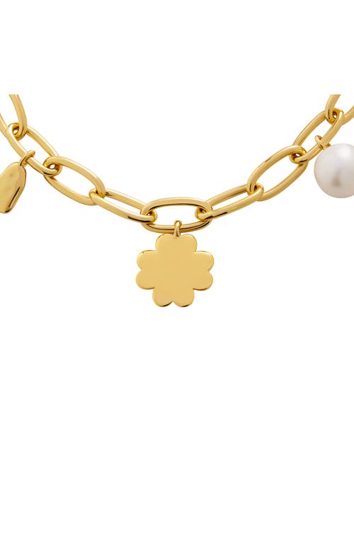Monica Vinader Lucky Charm Bracelet In Gold