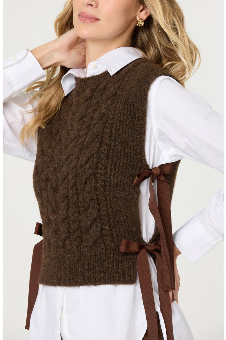 Cortney Sweater Vest, Alternate, color, BROWN