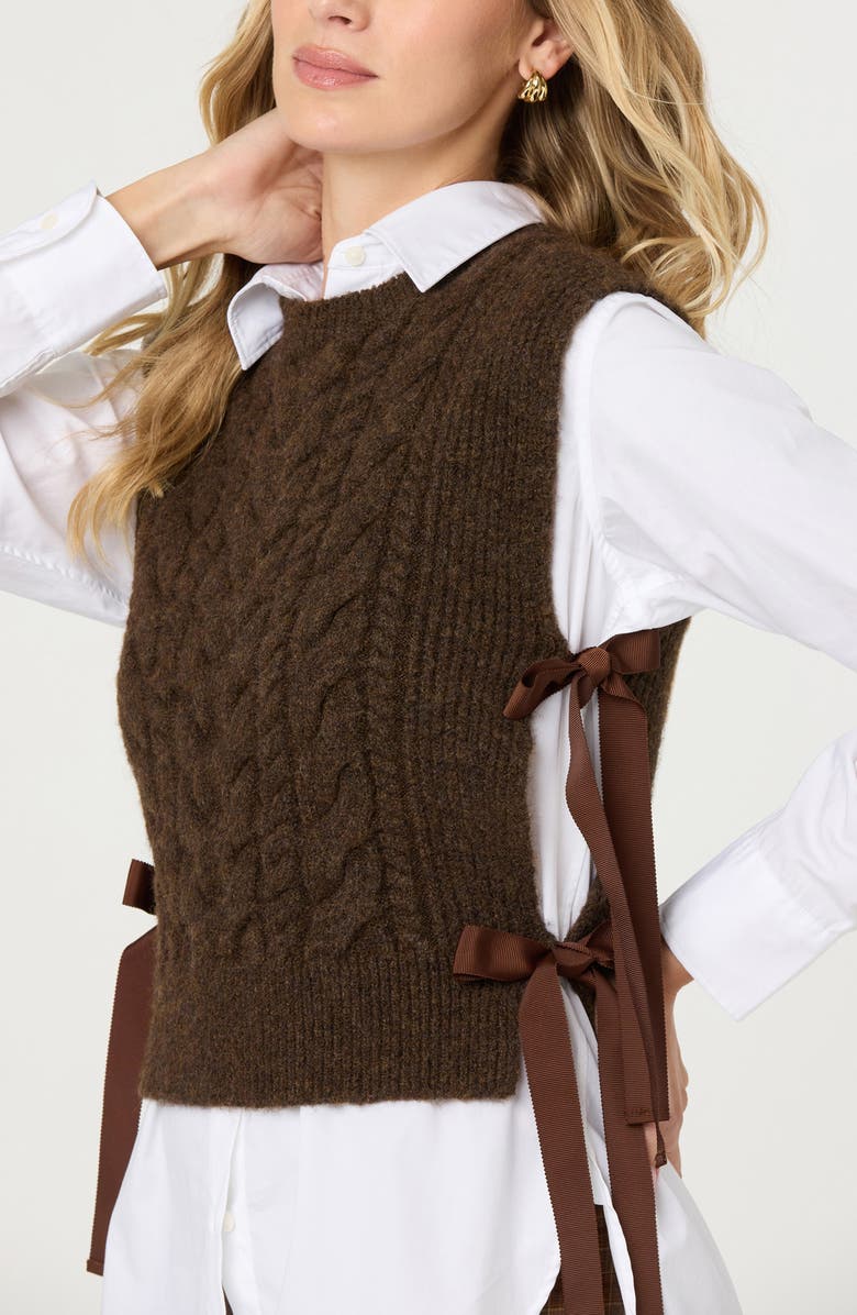 ASTR the Label Cortney Sweater Vest, Alternate, color, Brown