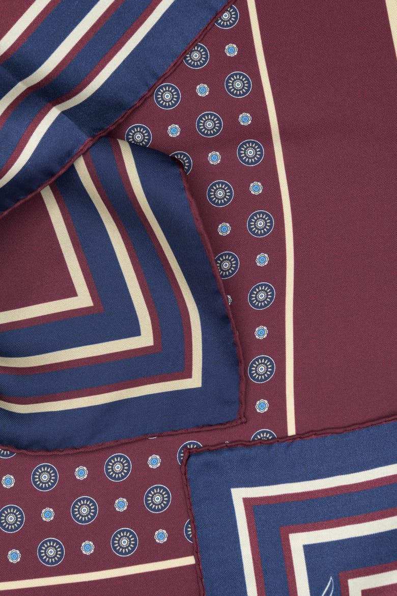 Aldo - Silk Neckerchief for Men, Alternate, color, Burgundy