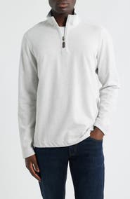 Johnston & Murphy Icon Reversible Cotton Blend Quarter Zip Pullover