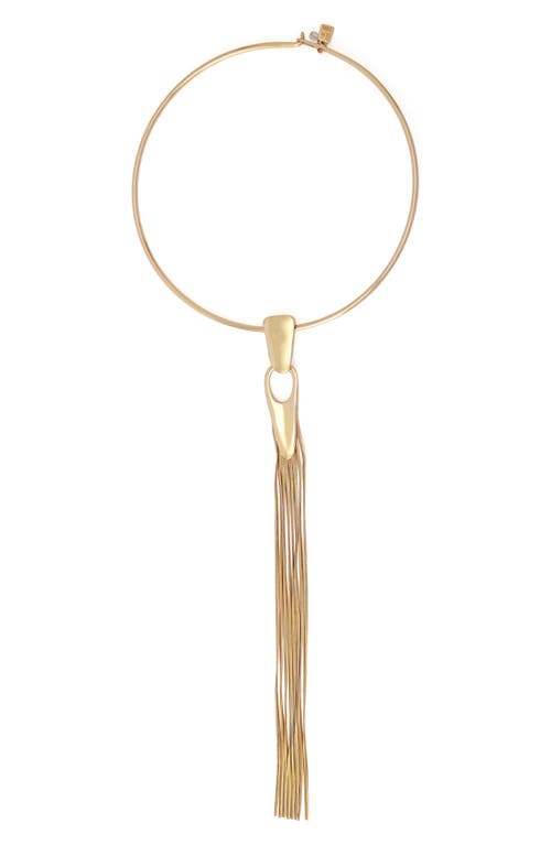 Robert Lee Morris Fringe Collar Necklace In Gold