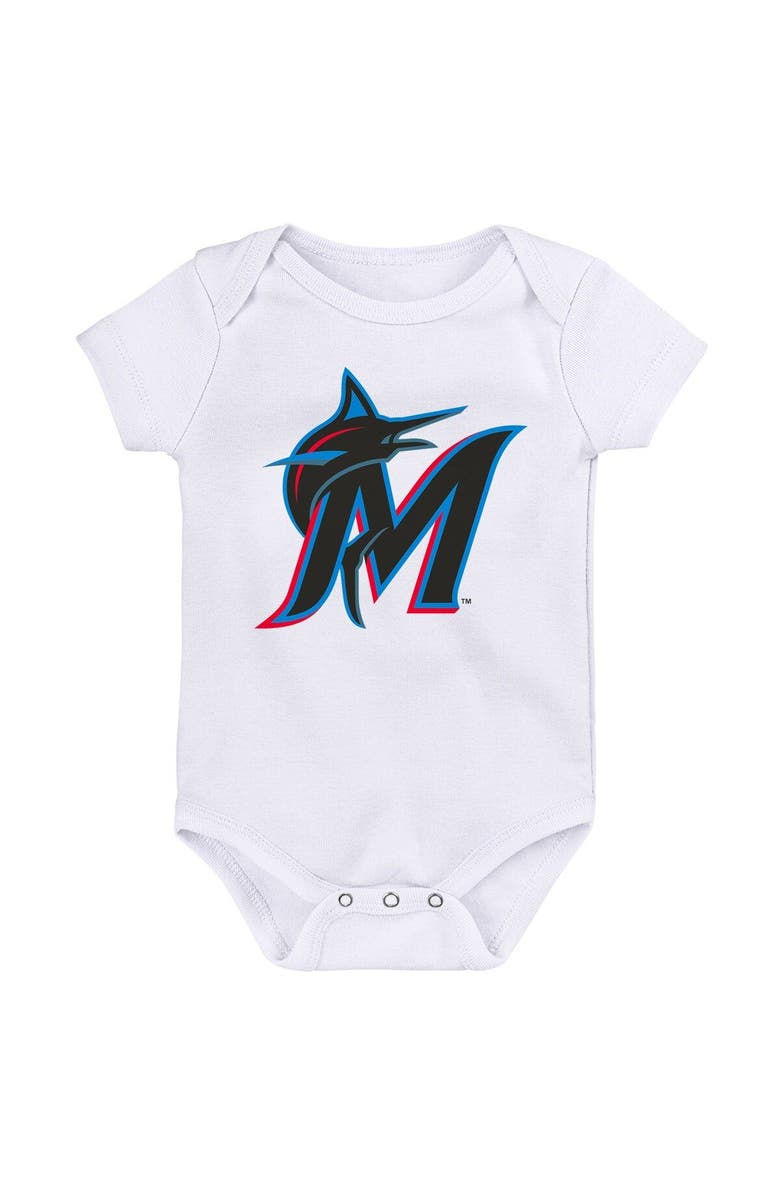 Outerstuff Infant Blue/Black/White Miami Marlins Minor League Player Three-Pack Bodysuit Set, Alternate, color, Blue