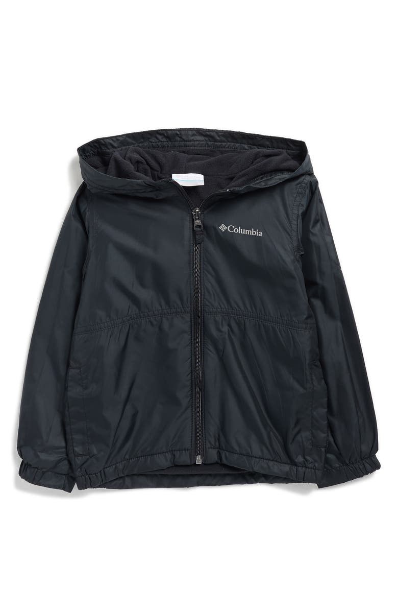 Columbia Kids' Center Ridge II Lined Windbreaker, Main, color, Black