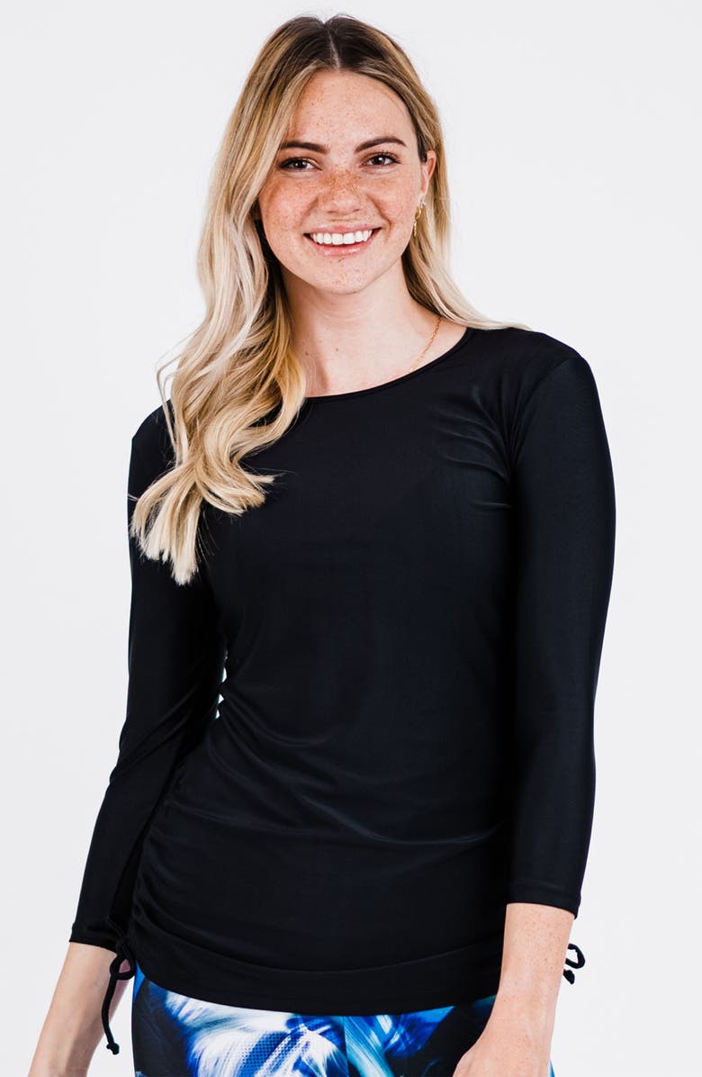 Calypsa Margaux Swim Top, Main, color, Black