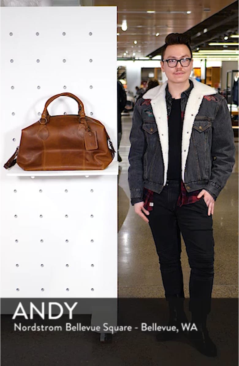 'Logan' Leather Overnight Bag, sales video thumbnail