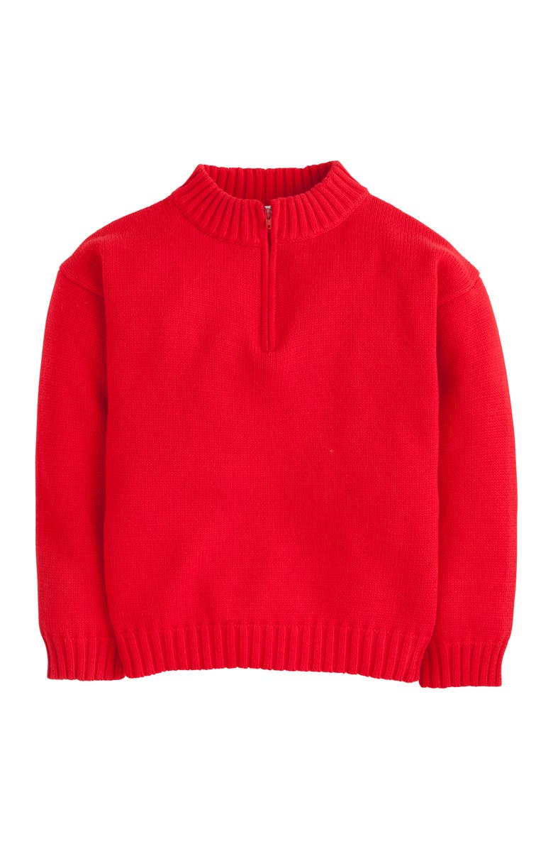 Little English Kids' Quarter Zip Sweater, Main, color, Red