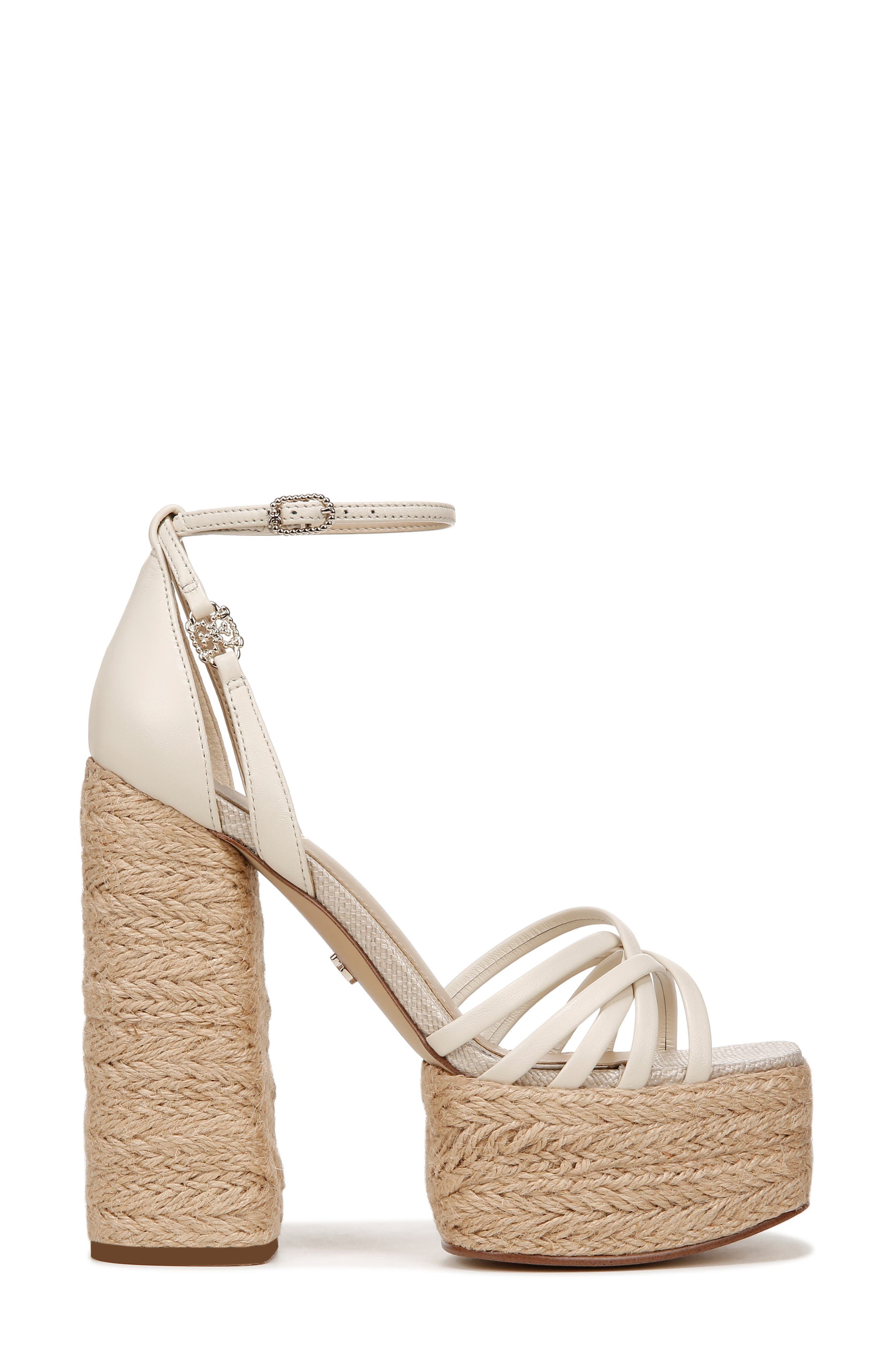 Sam Edelman Kade Ankle Strap Espadrille Platform Sandal, Alternate, color, Modern Ivory