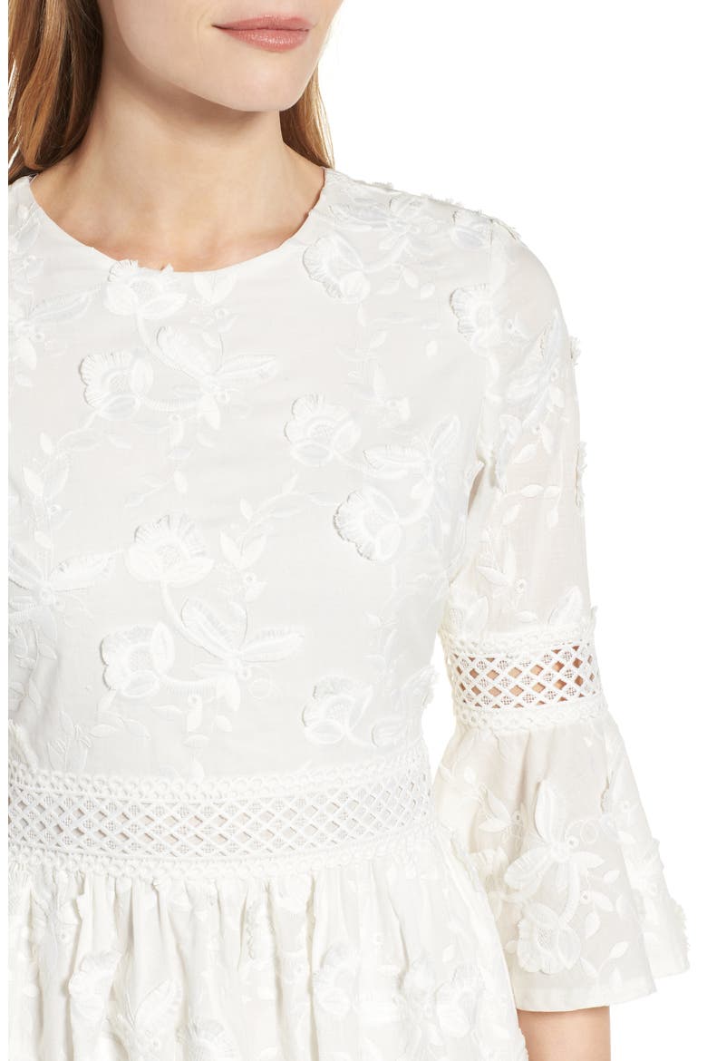 Fit & Flare Dress, Alternate, color, WHITE