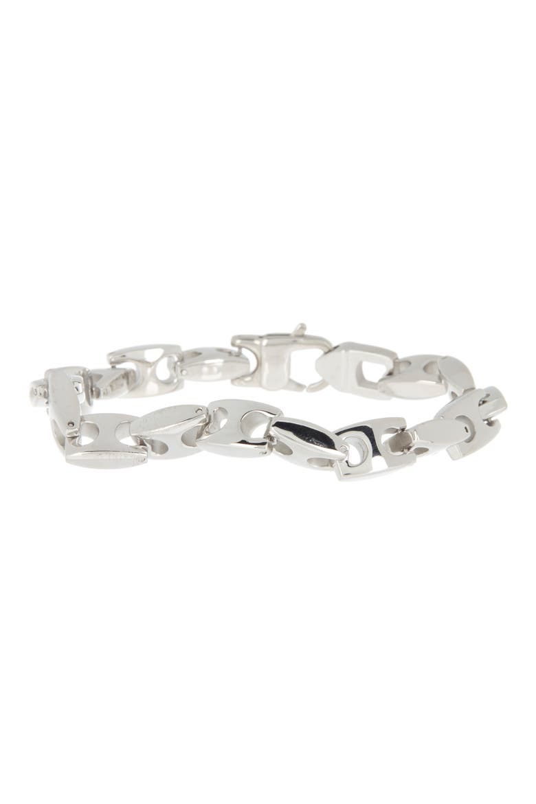 Men's Chain Bracelet, Main, color, SILVER/ SILVER