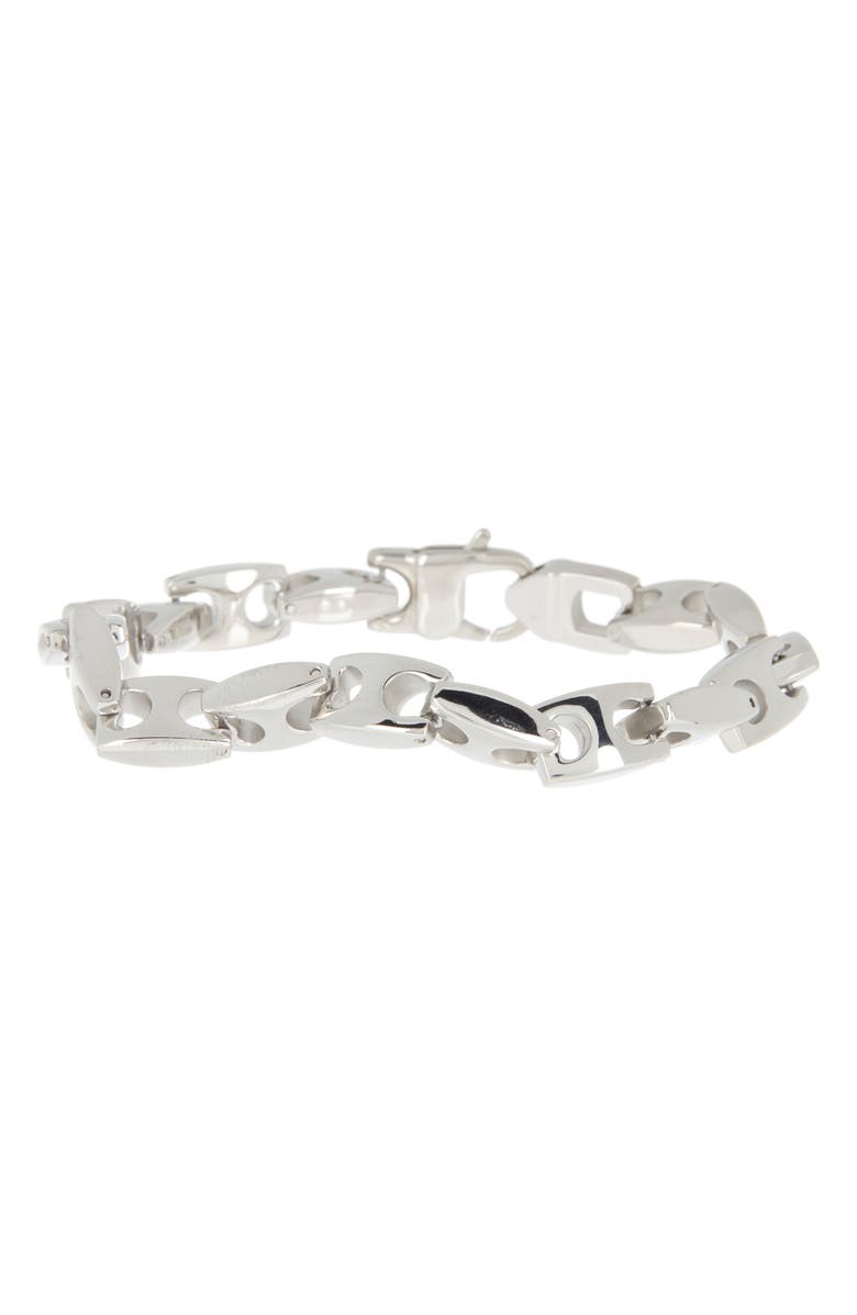 AMERICAN EXCHANGE Men's Chain Bracelet, Alternate, color, Silver/ Silver
