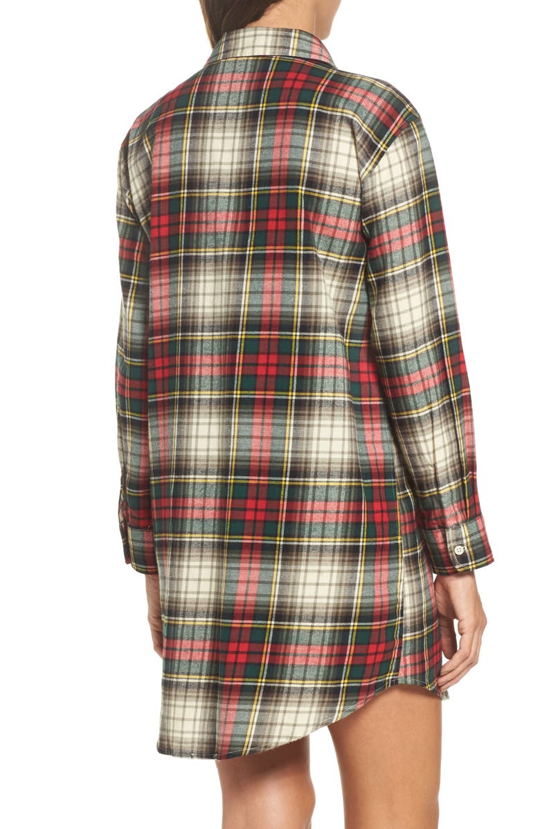 Lauren Ralph Lauren Flannel Sleep Shirt, Alternate, color, 