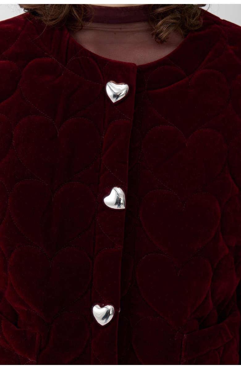 Nocturne Collarless Quilted Jacket, Alternate, color, 