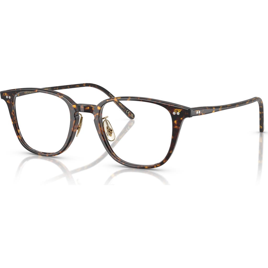 Oliver Peoples 49mm Rectangle Optical Glasses In Brown