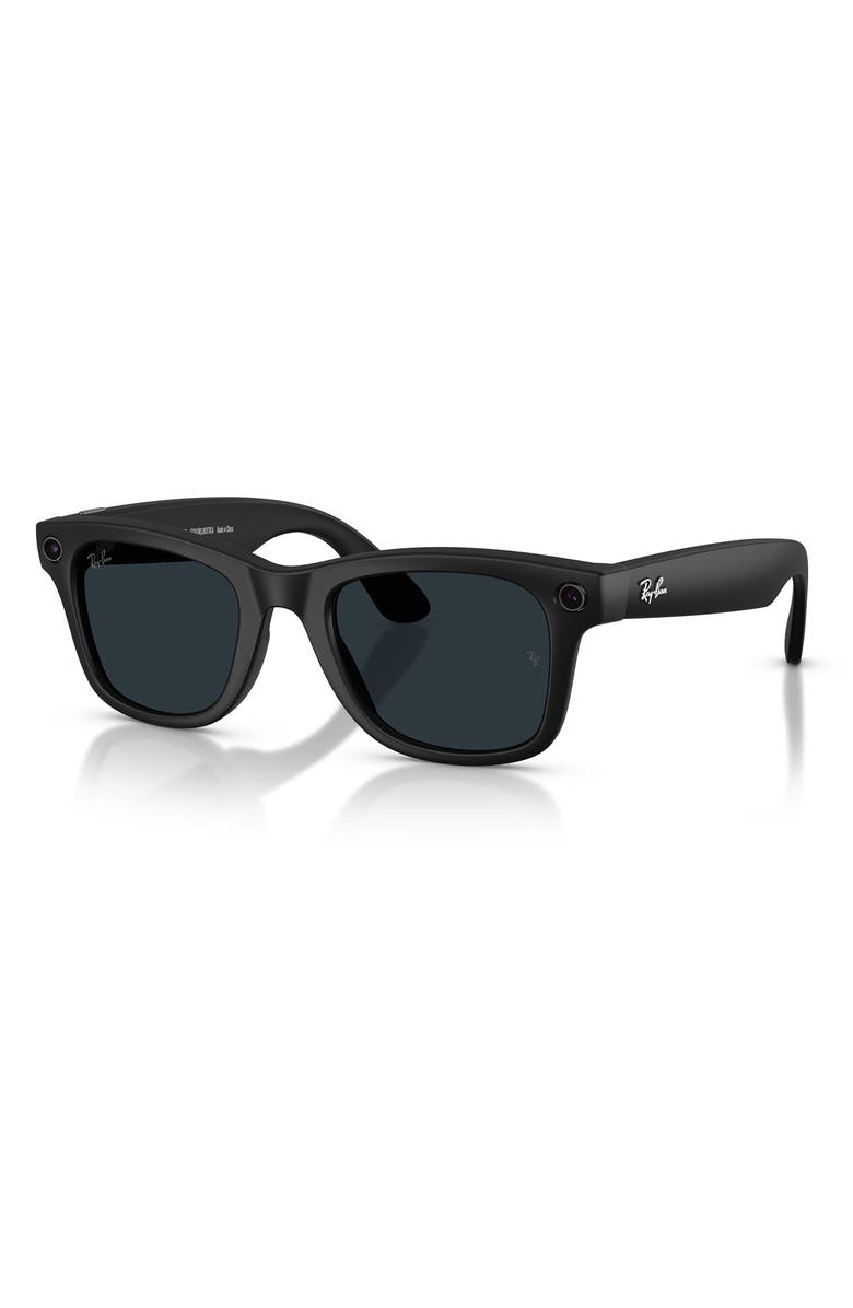 Ray-Ban Meta Wayfarer Gen 2 50mm Square AI Sunglasses, Alternate, color, Matte Black / Transitions Grey