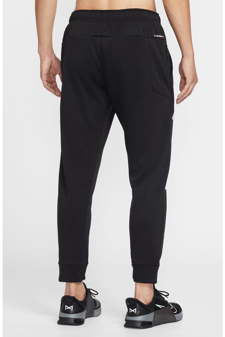 Therma-FIT Fleece Training Joggers, Alternate, color, BLACK/ WHITE