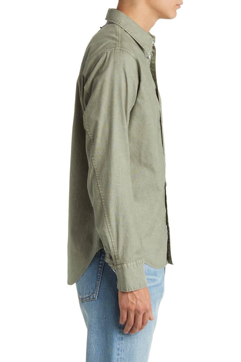 Fit 2 Solid Cotton Button-Up Shirt, Alternate, color, DARK MINT