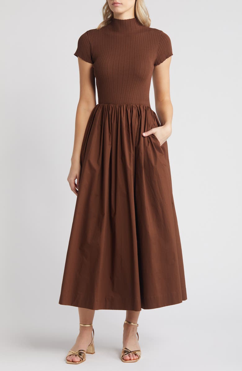 En Saison Lafayette Mixed Media Maxi Dress, Main, color, 