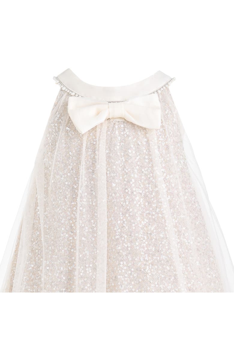 Tansy Petal Cascade Dress, Alternate, color, Beige