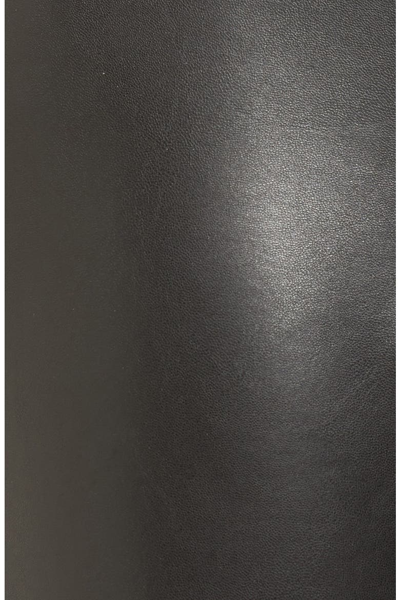Faux Leather Front Moto Leggings, Alternate, color, BLACK
