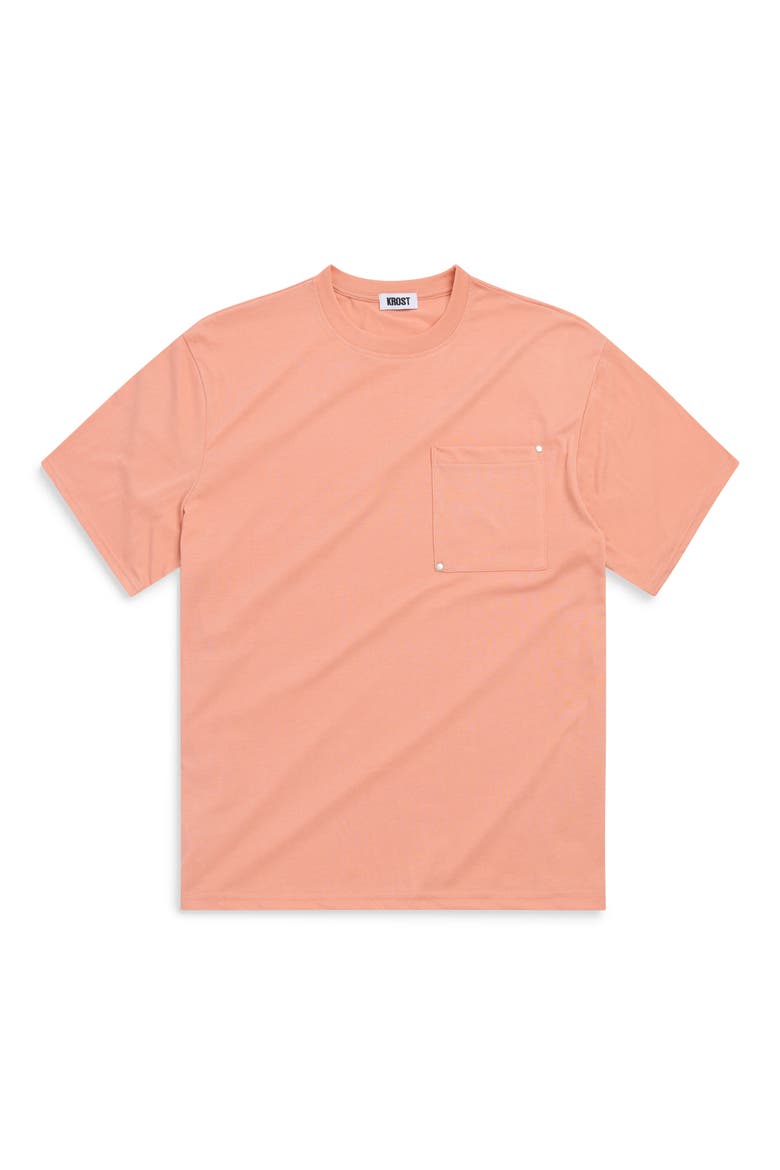 Rivet Pocket Cotton Blend T-Shirt, Alternate, color, BRICK DUST