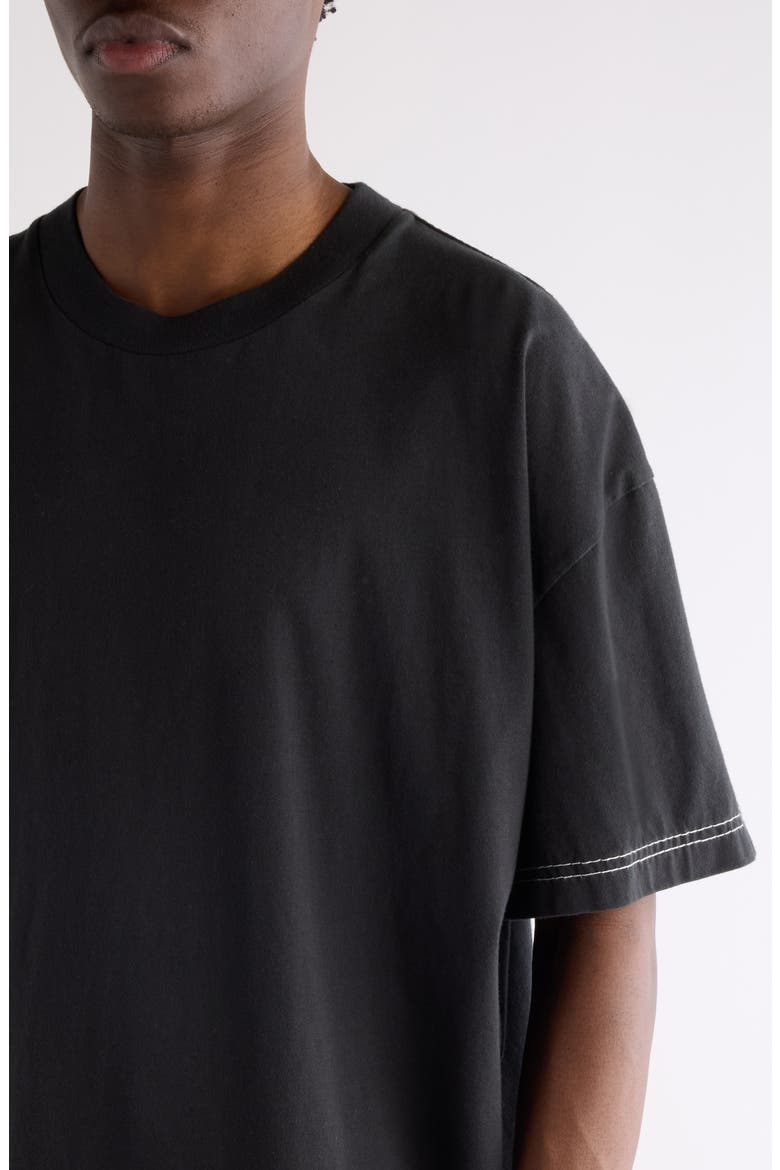 Eresa U Autograph Logo Embroidered T-Shirt, Alternate, color, FADED BLACK