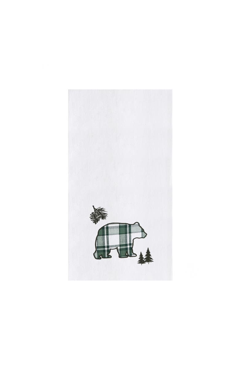 C&F Home Evergreen Bear Towel, Alternate, color, White