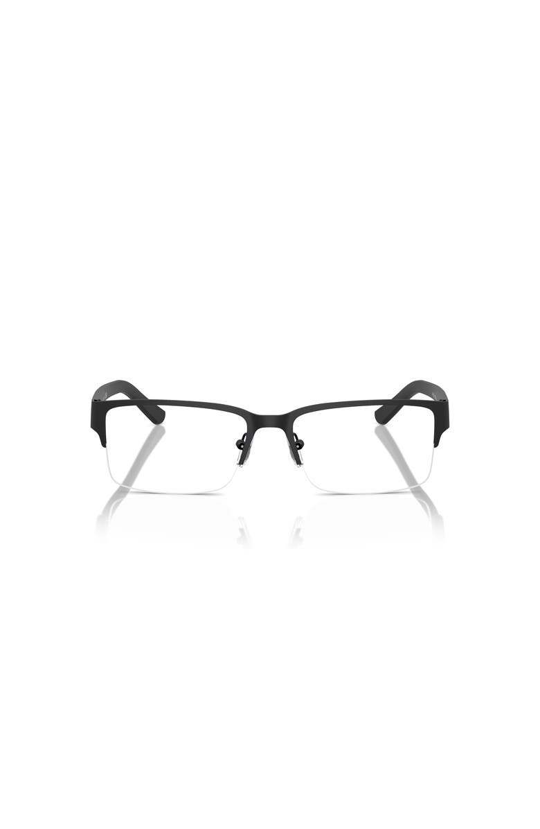 Armani Exchange 53mm Rectangle optical glasses, Alternate, color, Black